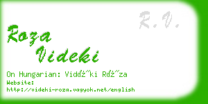 roza videki business card